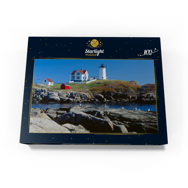 Nubble Lighthouse at Cape Neddick, York Beach, Maine, USA 100 Jigsaw Puzzle box view1