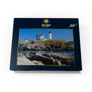 Nubble Lighthouse at Cape Neddick, York Beach, Maine, USA 500 Jigsaw Puzzle box view1