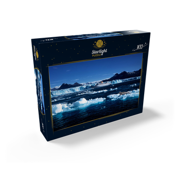 Cruise ship in front of Columbia Glacier, Prince William Sound, Alaska, USA 100 Jigsaw Puzzle box view1