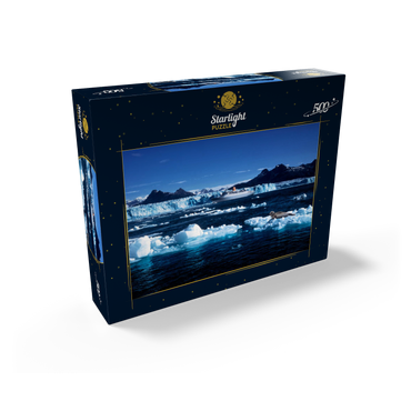 Cruise ship in front of Columbia Glacier, Prince William Sound, Alaska, USA 500 Jigsaw Puzzle box view1