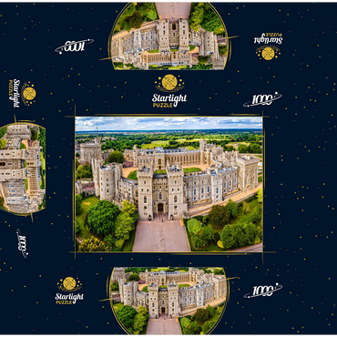 Aerial view of Windsor Castle, royal residence in Windsor in the English county of Berkshire 1000 Jigsaw Puzzle box 3D Modell