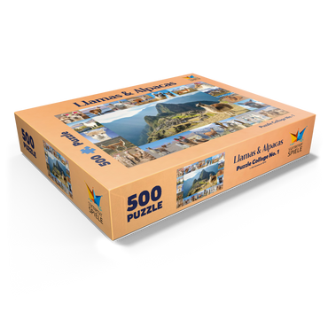Llamas and alpacas - collage 500 Jigsaw Puzzle box view1