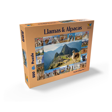 Llamas and alpacas - collage 500 Jigsaw Puzzle box view1