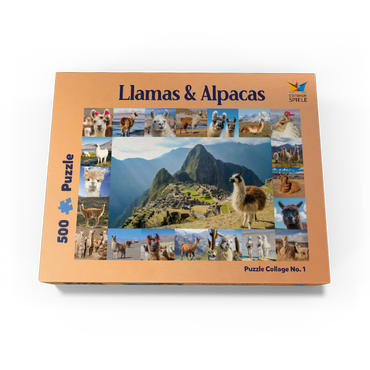 Llamas and alpacas - collage 500 Jigsaw Puzzle box view1