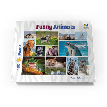 Funny Animals - Collage 100 Jigsaw Puzzle box view1