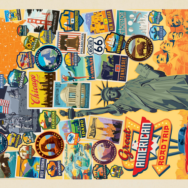 American Travel: USA Collage 500 Jigsaw Puzzle 3D Modell