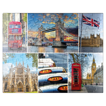 puzzleplate London - Big Ben, Tower Bridge and Westminster Abbey 100 Jigsaw Puzzle