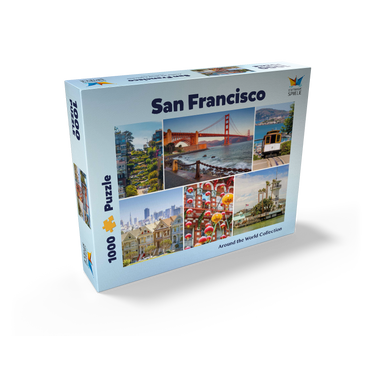 San Francisco - Golden Gate Bridge and Lombard Street 1000 Jigsaw Puzzle box view1
