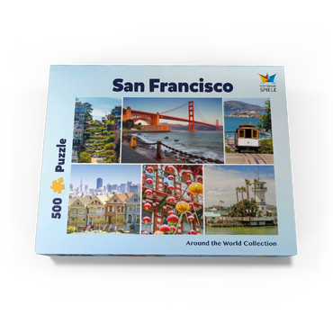 San Francisco - Golden Gate Bridge and Lombard Street 500 Jigsaw Puzzle box view1