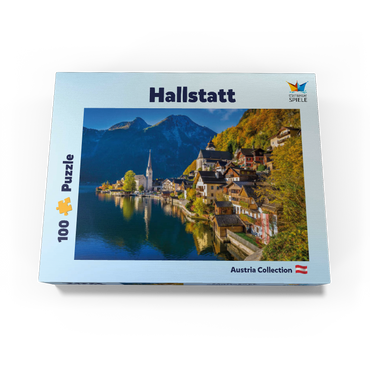 Hallstatt in Austria, Lake Hallstatt - Unesco World Heritage Site 100 Jigsaw Puzzle box view1