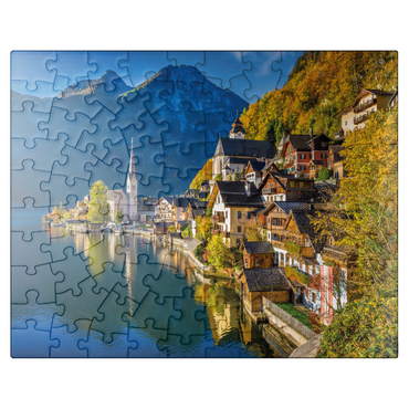 puzzleplate Hallstatt in Austria, Lake Hallstatt - Unesco World Heritage Site 100 Jigsaw Puzzle