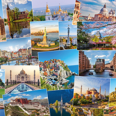 World heritage collage 500 Jigsaw Puzzle 3D Modell