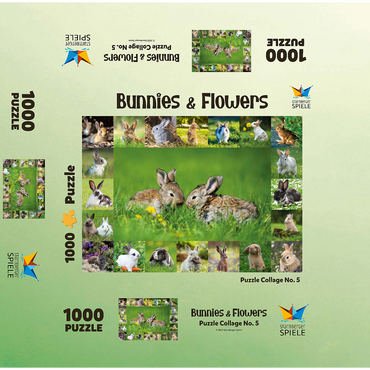 Bunnies & Rabbits - Collage No. 5 1000 Jigsaw Puzzle box 3D Modell