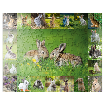 puzzleplate Bunnies & Rabbits - Collage No. 5 100 Jigsaw Puzzle