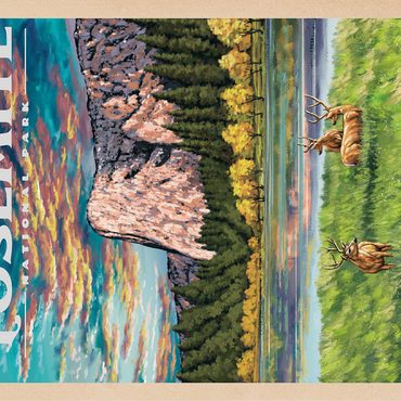 Yosemite National Park - The Grand View of El Capitan, Vintage Travel Poster 100 Jigsaw Puzzle 3D Modell