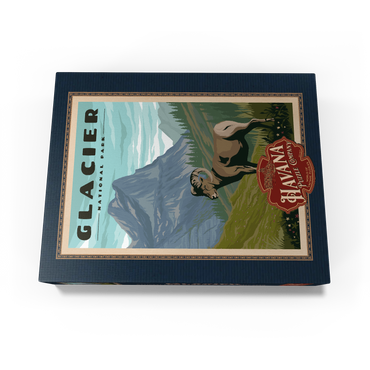 Glacier National Park - Where the Bighorn Sheep Roam, Vintage Travel Poster 100 Jigsaw Puzzle box view1