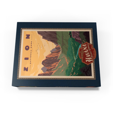 Zion National Park - Virgin River, Vintage Travel Poster 100 Jigsaw Puzzle box view1
