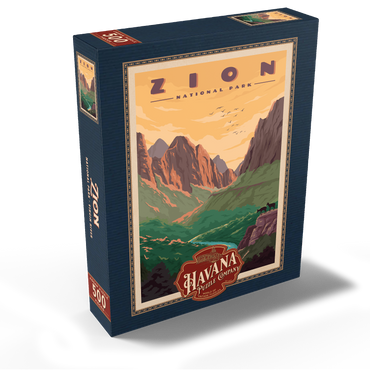 Zion National Park - Virgin River, Vintage Travel Poster 500 Jigsaw Puzzle box view1