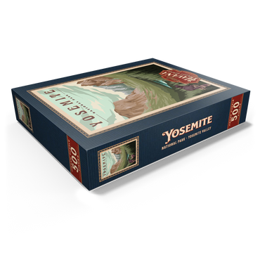 Yosemite National Park - Yosemite Valley, Vintage Travel Poster 500 Jigsaw Puzzle box view1