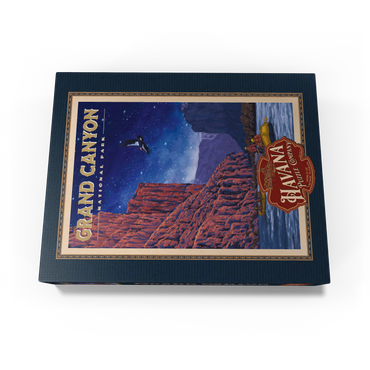 Grand Canyon National Park - Night Rafting, Vintage Travel Poster 500 Jigsaw Puzzle box view1