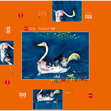 By The Lake - Heine Three Friends By The Lake - Helme Heine 100 Jigsaw Puzzle box 3D Modell