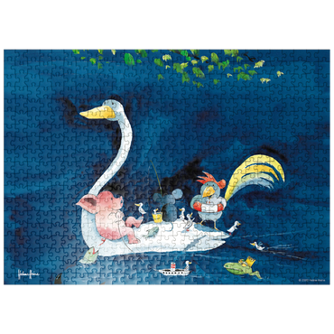 puzzleplate By The Lake - Heine Three Friends By The Lake - Helme Heine 500 Jigsaw Puzzle