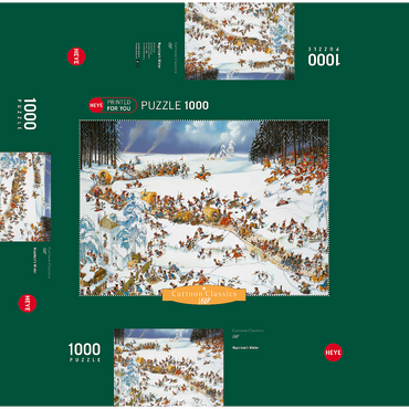 Napoleon's Winter - Jean-Jacques Loup - Cartoon Classics 1000 Jigsaw Puzzle box 3D Modell