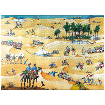puzzleplate Paris-Dakar - Blachon - Cartoon Classics 1000 Jigsaw Puzzle