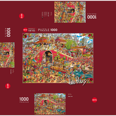 China Town - Hugo Prades 1000 Jigsaw Puzzle box 3D Modell