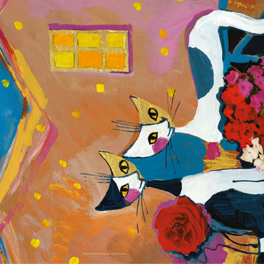 Bouquets - Rosina Wachtmeister 100 Jigsaw Puzzle 3D Modell