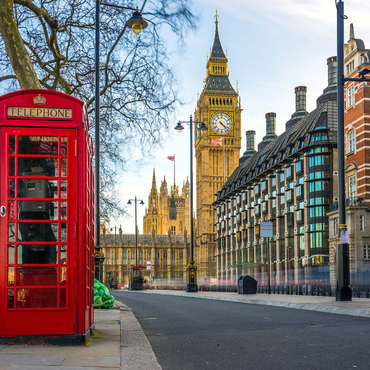 Red telephone box with Big Ben in London 1000 Jigsaw Puzzle 3D Modell