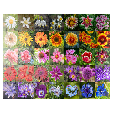puzzleplate Colorful flowers collage No. 5 in spring and summer 100 Jigsaw Puzzle