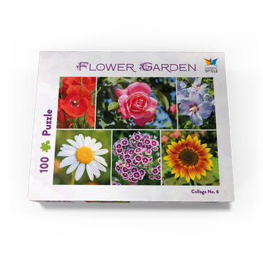 Colorful flowers collage No. 6 in spring and summer 100 Jigsaw Puzzle box view1