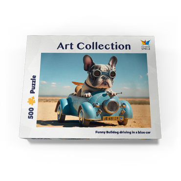 Funny bulldog driving car 500 Jigsaw Puzzle box view1