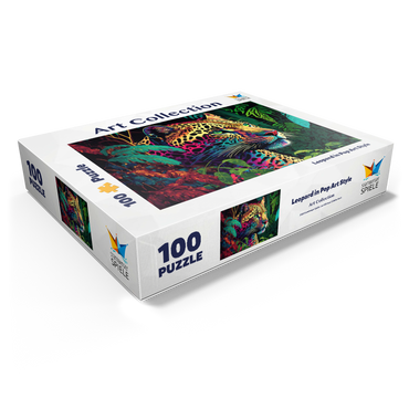 Pop art style leopard 100 Jigsaw Puzzle box view1