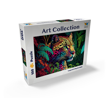 Pop art style leopard 100 Jigsaw Puzzle box view1