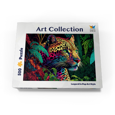Pop art style leopard 500 Jigsaw Puzzle box view1