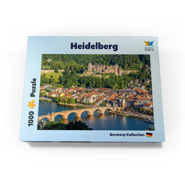 View of Heidelberg - Old Town, Old Bridge and Castle 1000 Jigsaw Puzzle box view1