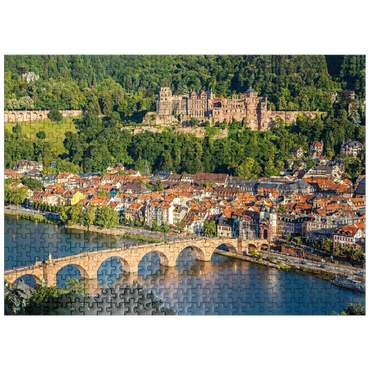 puzzleplate View of Heidelberg - Old Town, Old Bridge and Castle 500 Jigsaw Puzzle