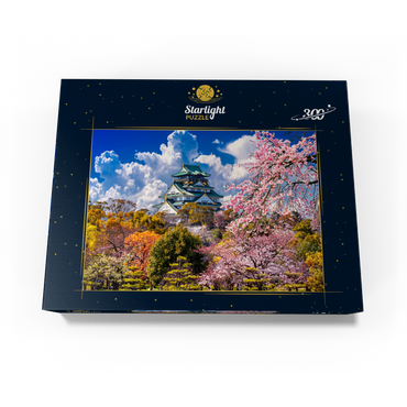 Cherry Blossoms and Castle in Osaka Japan 300 Jigsaw Puzzle box view3