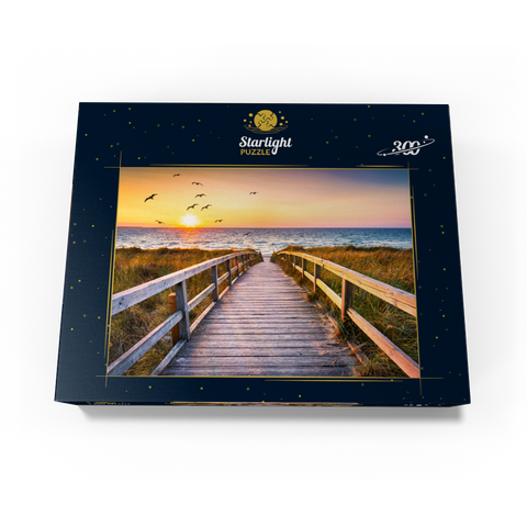 Sunset on Dune Beach in the North Sea 300 Jigsaw Puzzle box view3