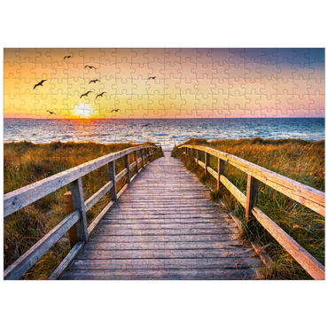 puzzleplate Sunset on Dune Beach in the North Sea 300 Jigsaw Puzzle