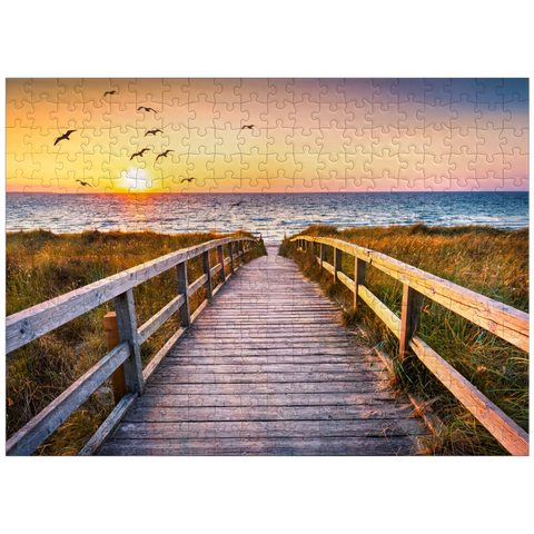 puzzleplate Sunset on Dune Beach in the North Sea 300 Jigsaw Puzzle