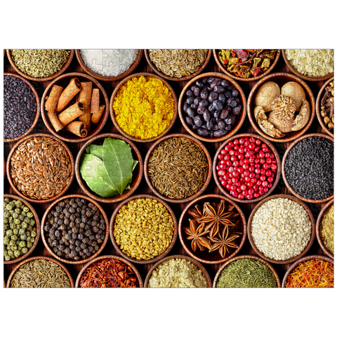puzzleplate Spices in round bowls 300 Jigsaw Puzzle
