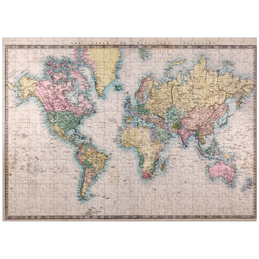 puzzleplate World map after Mercator projection 1860 300 Jigsaw Puzzle