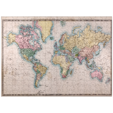 puzzleplate World map after Mercator projection 1860 300 Jigsaw Puzzle