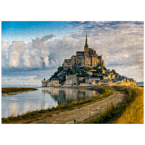 puzzleplate Morning view of Mont Saint-Michel France 300 Jigsaw Puzzle