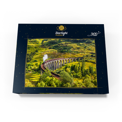 Glenfinnan Railway Viaduct with Jacobite steam train Scotland 300 Jigsaw Puzzle box view3