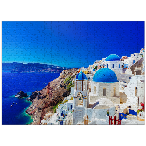 puzzleplate The town of Oia on the island of Santorini Greece 300 Jigsaw Puzzle