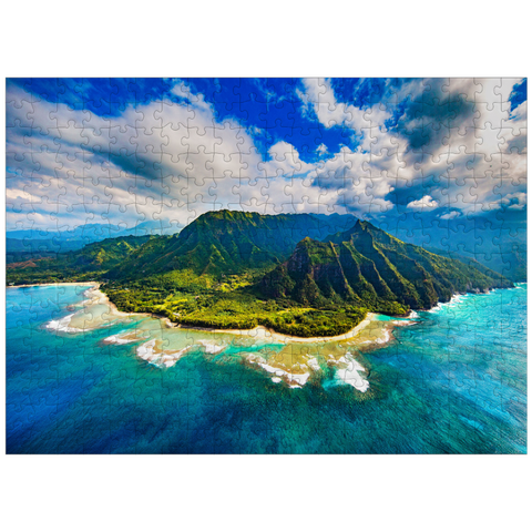 puzzleplate Aerial view on Na Pali coast Kauai Hawaii 300 Jigsaw Puzzle